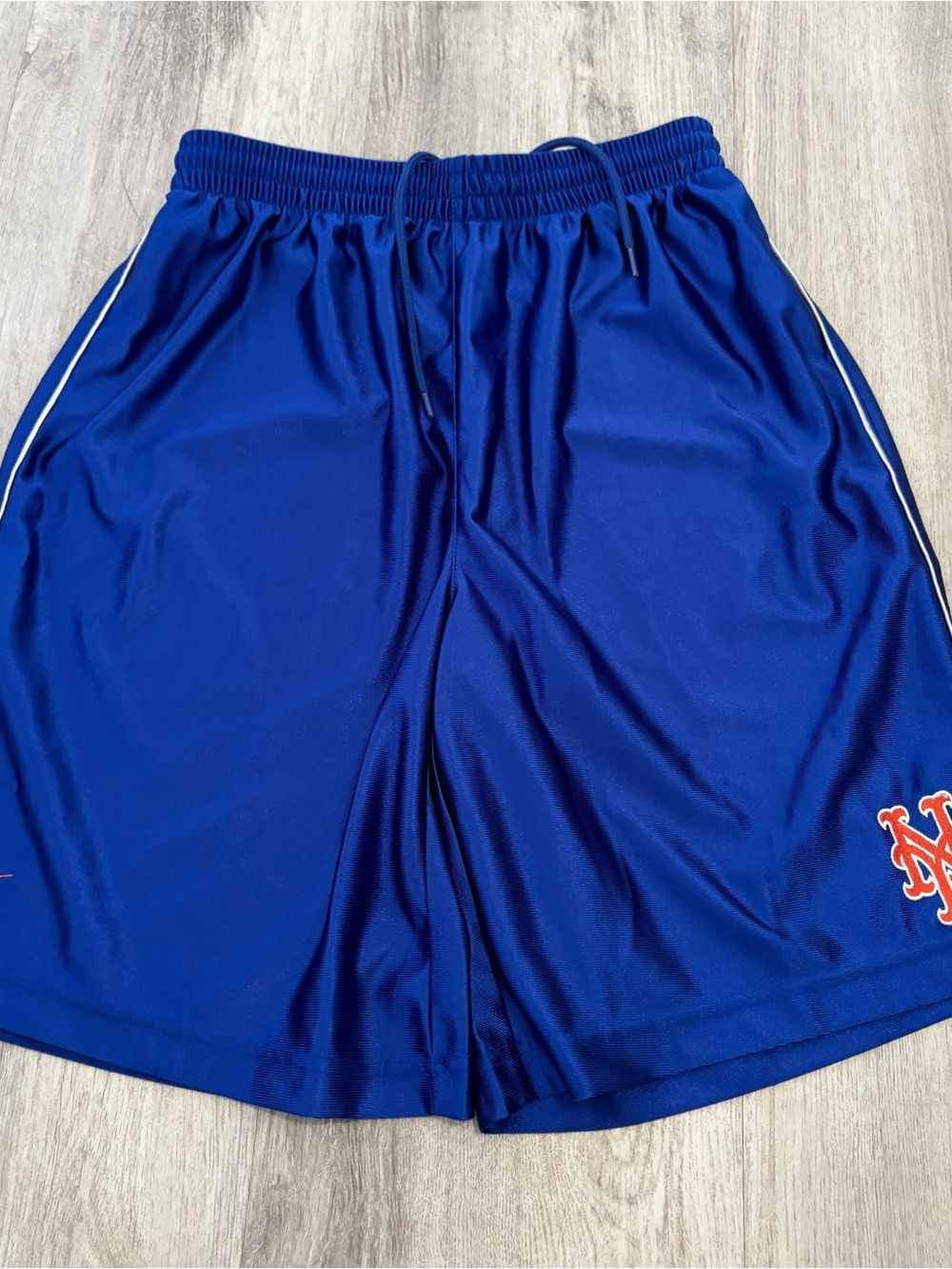 Nike New York Mets Basketball Shorts Youth Large Authentic MLB Blue Athletic Gym
